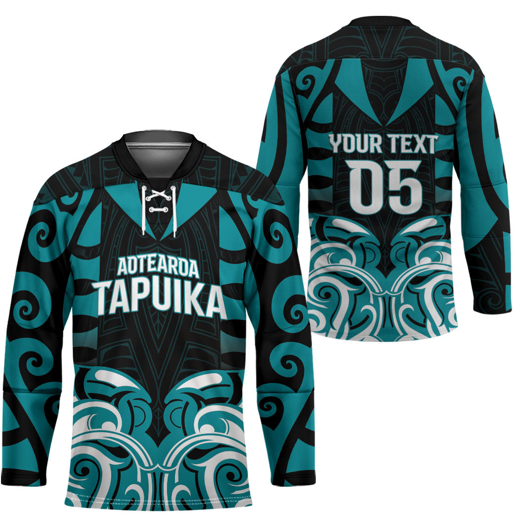 Custom Aotearoa Tapuika Hockey Jersey New Zealand Traditional Maori Pattern DT05 - Polynesian Pride