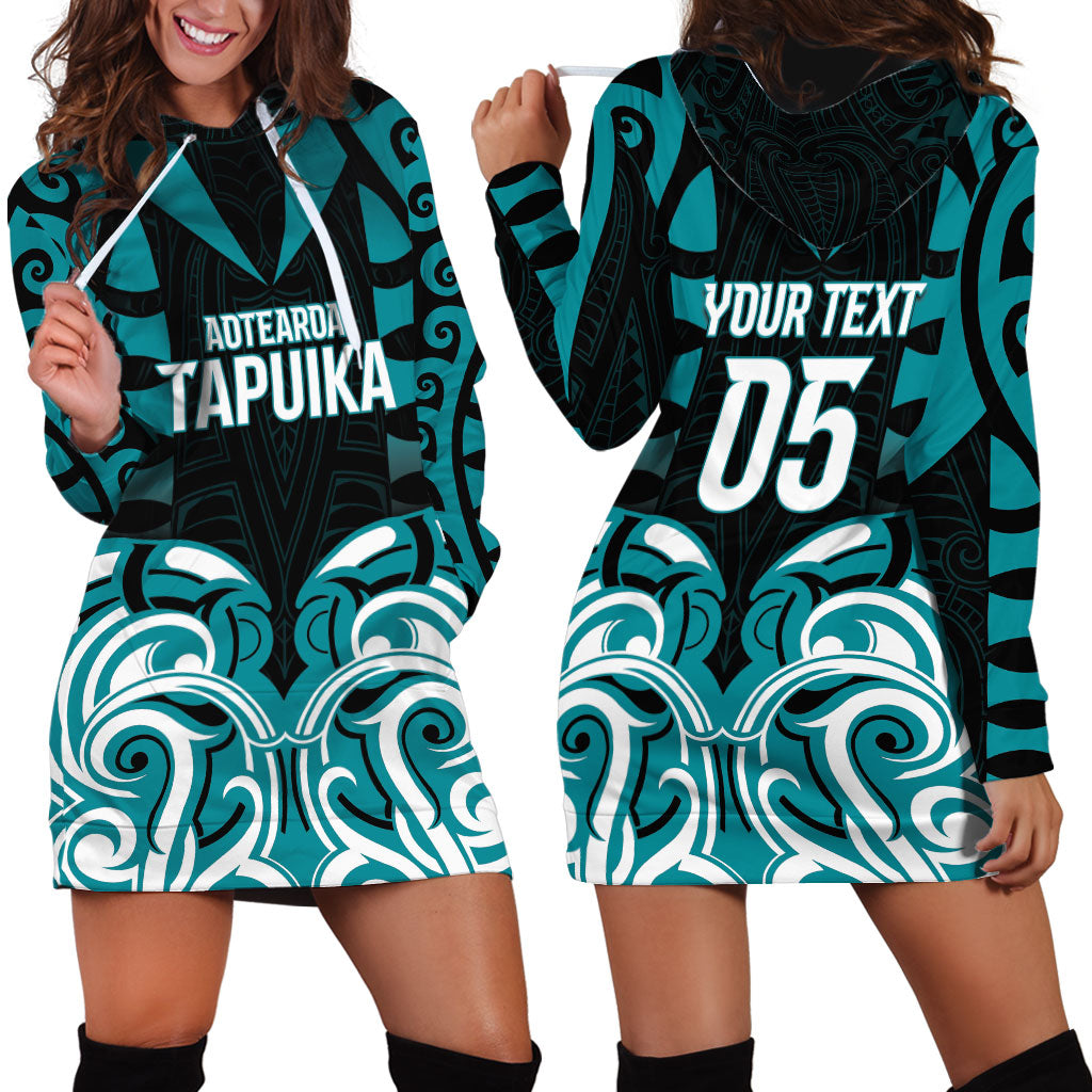 Custom Aotearoa Tapuika Hoodie Dress New Zealand Traditional Maori Pattern DT05 - Polynesian Pride