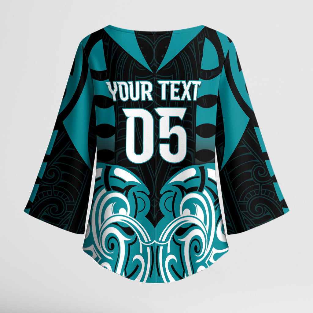 Custom Aotearoa Tapuika Kimono Sleeve Blouse New Zealand Traditional Maori Pattern DT05 - Polynesian Pride