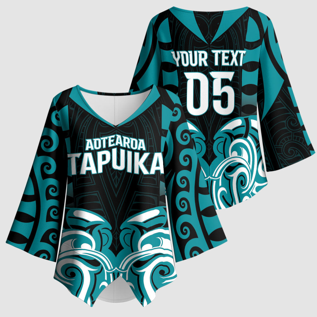 Custom Aotearoa Tapuika Kimono Sleeve Blouse New Zealand Traditional Maori Pattern DT05 - Polynesian Pride