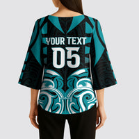 Custom Aotearoa Tapuika Kimono Sleeve Blouse New Zealand Traditional Maori Pattern DT05 - Polynesian Pride