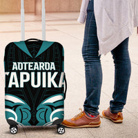 Aotearoa Tapuika Luggage Cover New Zealand Traditional Maori Pattern DT05 Teal - Polynesian Pride