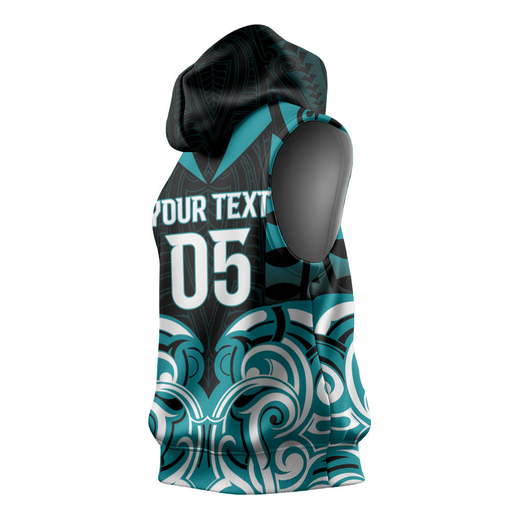 Custom Aotearoa Tapuika Sleeveless Hoodie New Zealand Traditional Maori Pattern DT05 - Polynesian Pride