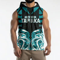 Custom Aotearoa Tapuika Sleeveless Zip Hoodie New Zealand Traditional Maori Pattern DT05 - Polynesian Pride