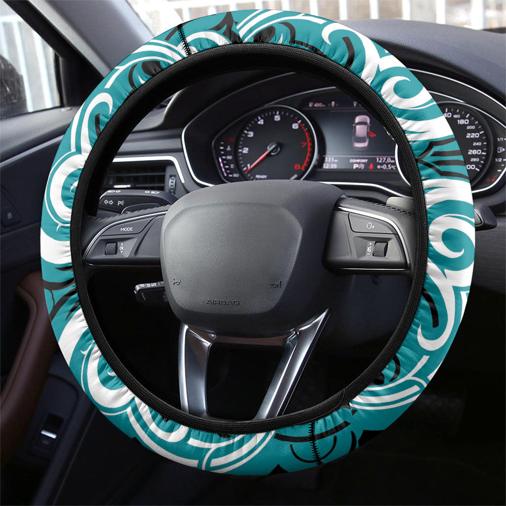 Aotearoa Tapuika Steering Wheel Cover New Zealand Traditional Maori Pattern DT05 - Polynesian Pride
