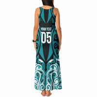 Custom Aotearoa Tapuika Tank Maxi Dress New Zealand Traditional Maori Pattern DT05 - Polynesian Pride