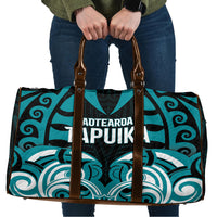 Aotearoa Tapuika Travel Bag New Zealand Traditional Maori Pattern DT05 Teal - Polynesian Pride
