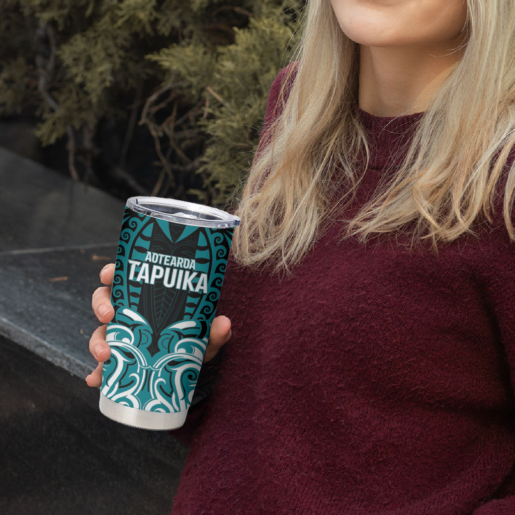 Custom Aotearoa Tapuika Tumbler Cup New Zealand Traditional Maori Pattern DT05 - Polynesian Pride