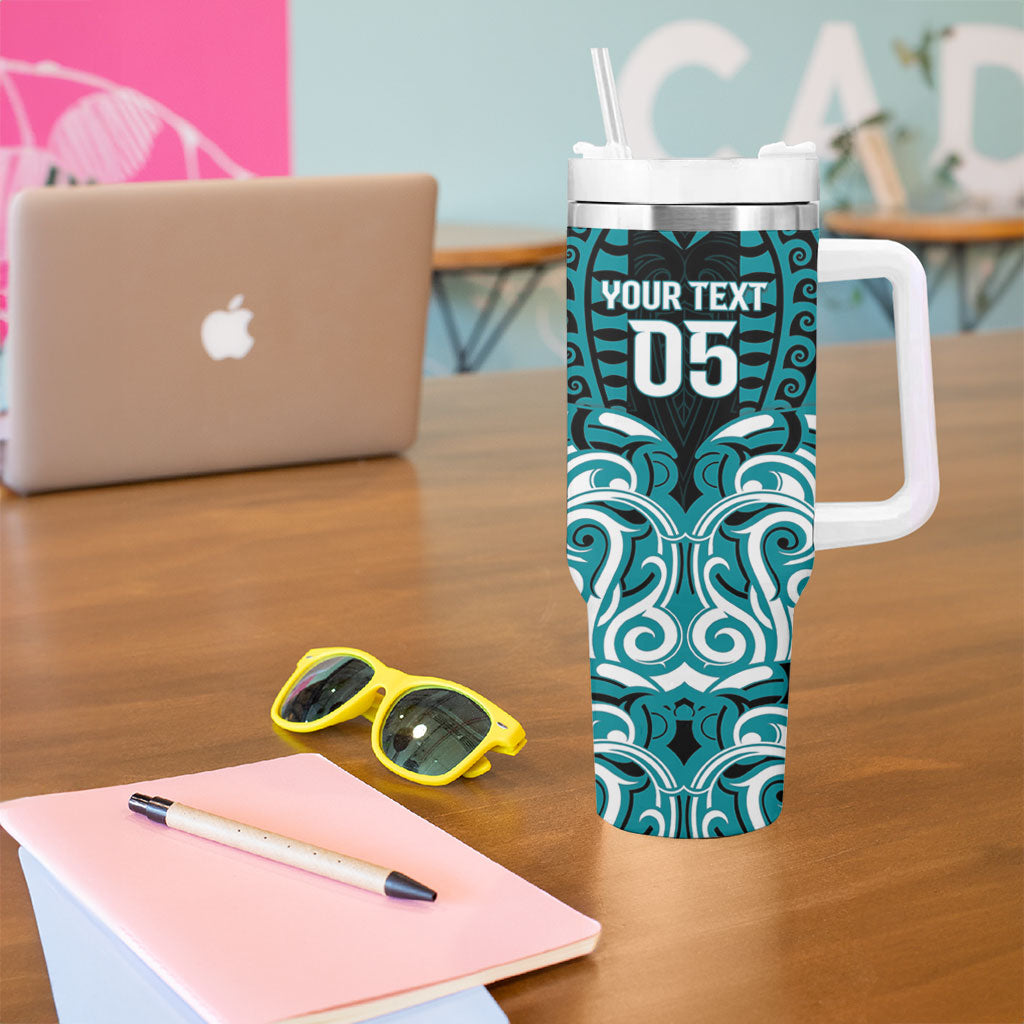 Custom Aotearoa Tapuika Tumbler With Handle New Zealand Traditional Maori Pattern DT05 - Polynesian Pride