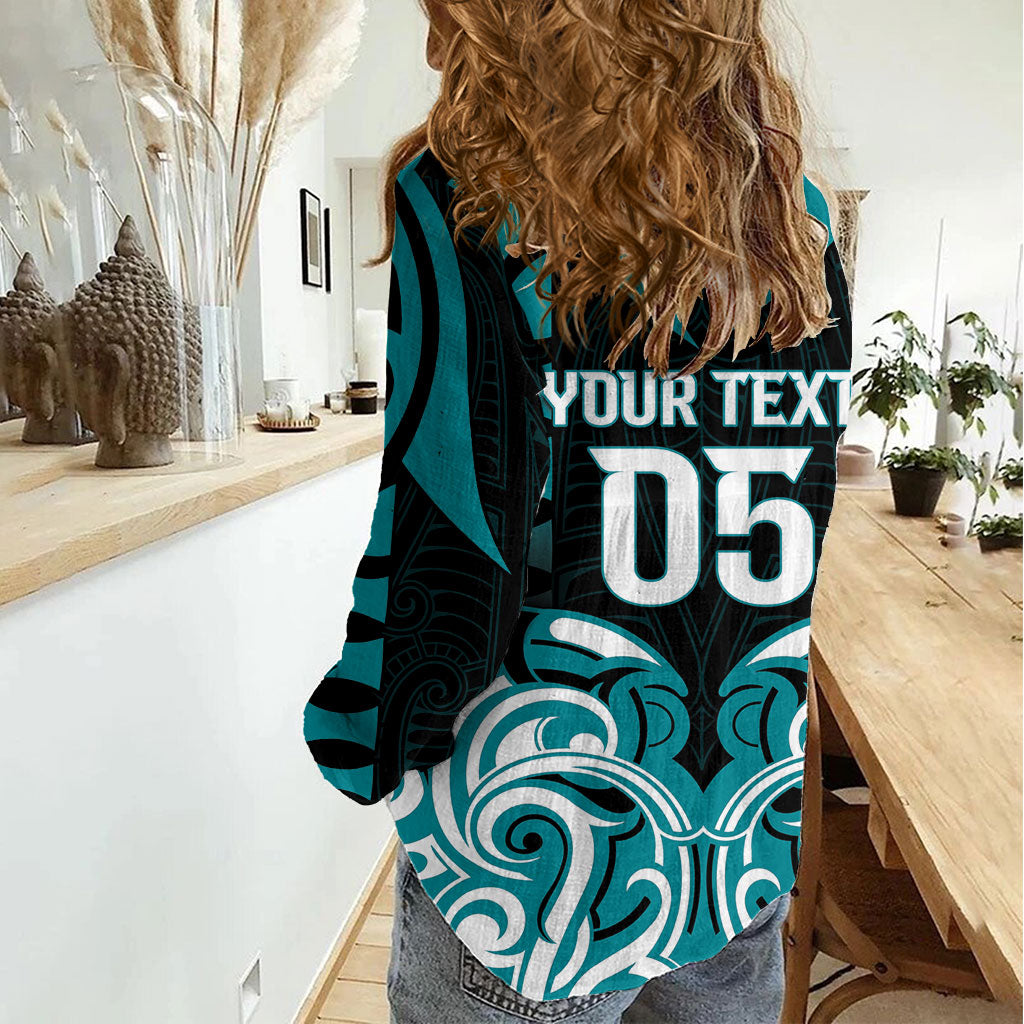Custom Aotearoa Tapuika Women Casual Shirt New Zealand Traditional Maori Pattern DT05 - Polynesian Pride