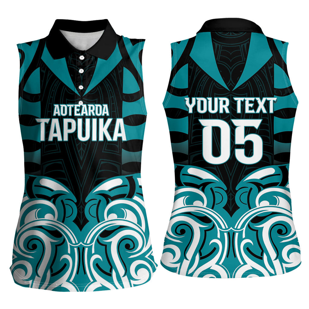 Custom Aotearoa Tapuika Women Sleeveless Polo Shirt New Zealand Traditional Maori Pattern DT05 - Polynesian Pride