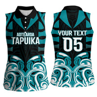 Custom Aotearoa Tapuika Women Sleeveless Polo Shirt New Zealand Traditional Maori Pattern DT05 - Polynesian Pride