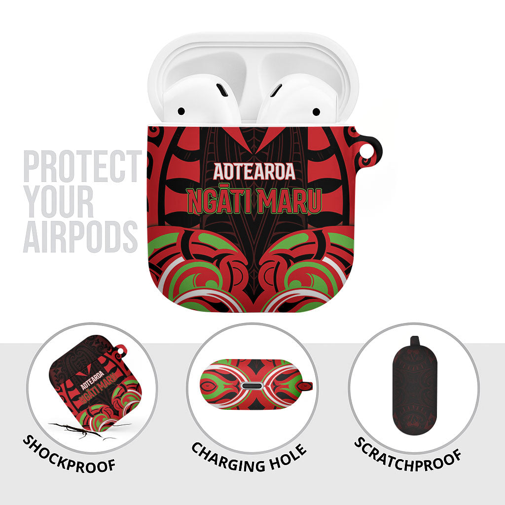 Aotearoa Ngati Maru AirPods Case New Zealand Traditional Maori Pattern DT05 - Polynesian Pride