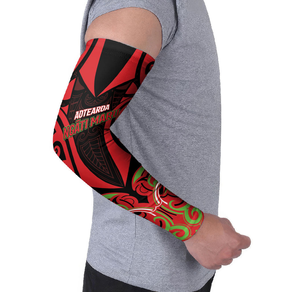 Custom Aotearoa Ngati Maru Arm Sleeves New Zealand Traditional Maori Pattern DT05 - Polynesian Pride