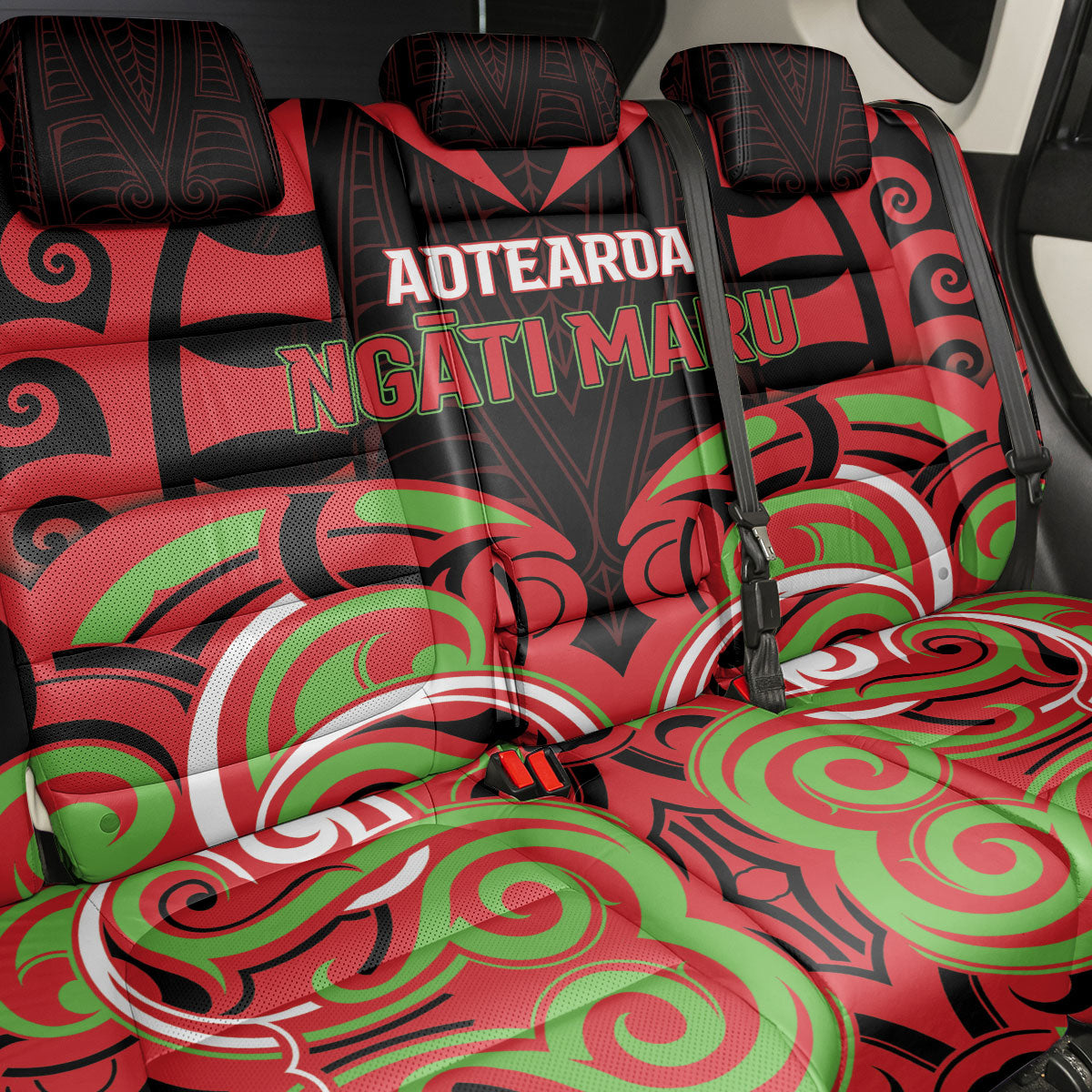 Aotearoa Ngati Maru Back Car Seat Cover New Zealand Traditional Maori Pattern DT05 - Polynesian Pride