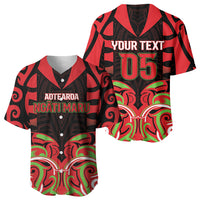 Custom Aotearoa Ngati Maru Baseball Jersey New Zealand Traditional Maori Pattern DT05 - Polynesian Pride