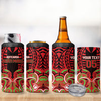 Custom Aotearoa Ngati Maru 4 in 1 Can Cooler Tumbler New Zealand Traditional Maori Pattern DT05 - Polynesian Pride