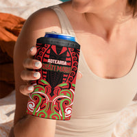 Custom Aotearoa Ngati Maru 4 in 1 Can Cooler Tumbler New Zealand Traditional Maori Pattern DT05 - Polynesian Pride