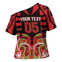 Custom Aotearoa Ngati Maru Cross Shoulder Shirt New Zealand Traditional Maori Pattern DT05 - Polynesian Pride