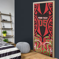 Custom Aotearoa Ngati Maru Door Cover New Zealand Traditional Maori Pattern DT05 - Polynesian Pride