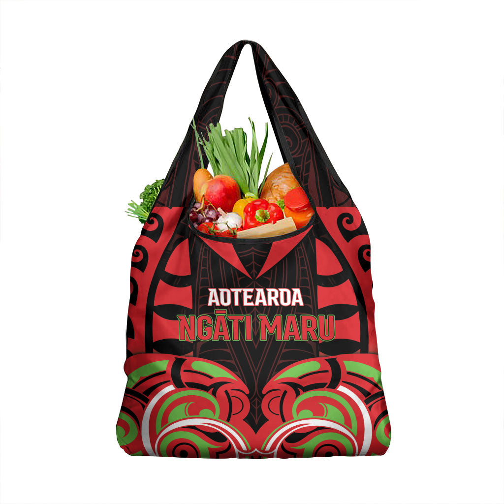 Aotearoa Ngati Maru Grocery Bag New Zealand Traditional Maori Pattern DT05 1-pack One Size Red - Polynesian Pride