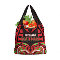Aotearoa Ngati Maru Grocery Bag New Zealand Traditional Maori Pattern DT05 1-pack One Size Red - Polynesian Pride