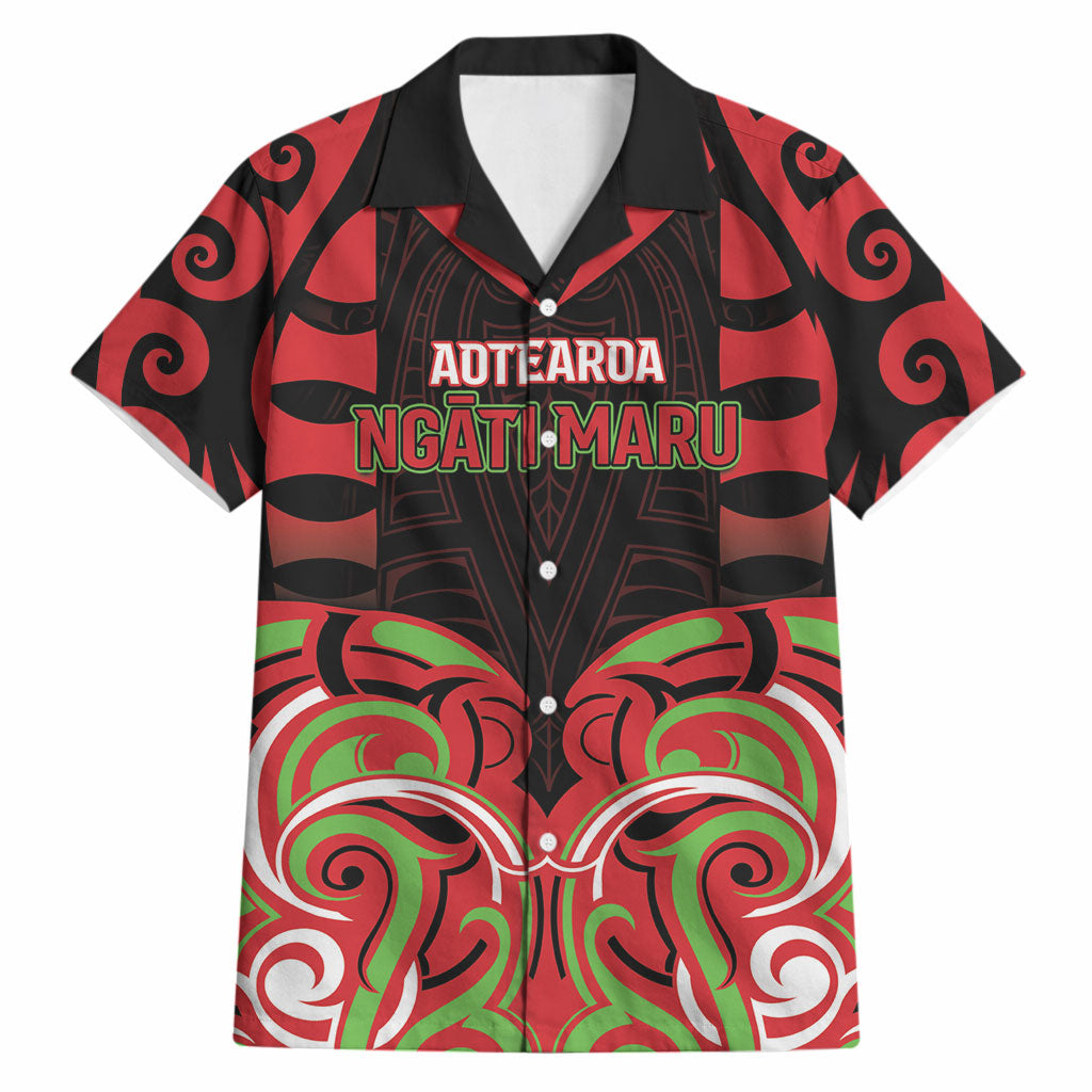 Custom Aotearoa Ngati Maru Hawaiian Shirt New Zealand Traditional Maori Pattern DT05 Red - Polynesian Pride