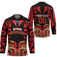 Custom Aotearoa Ngati Maru Hockey Jersey New Zealand Traditional Maori Pattern DT05 - Polynesian Pride