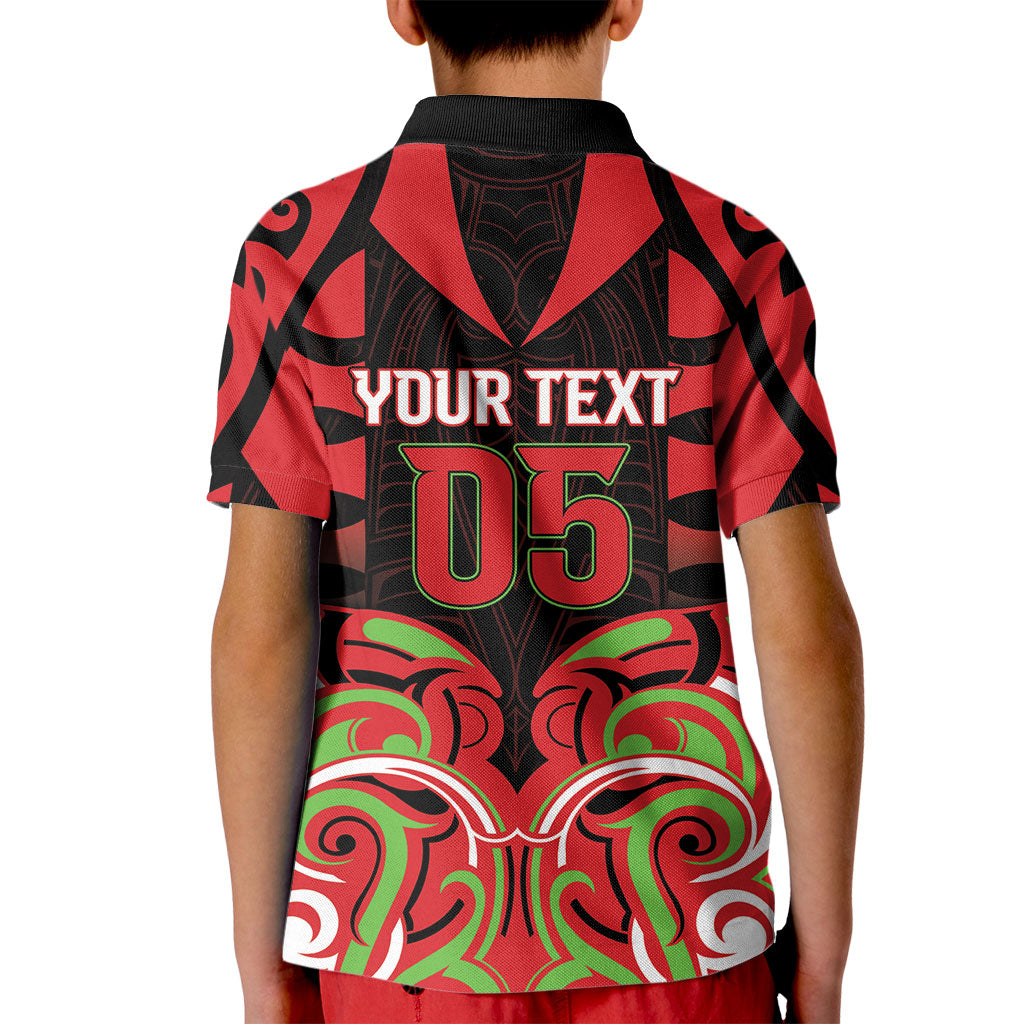 Custom Aotearoa Ngati Maru Kid Polo Shirt New Zealand Traditional Maori Pattern DT05 - Polynesian Pride