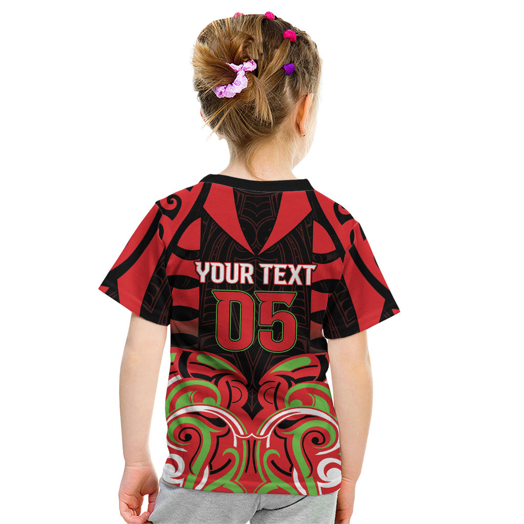 Custom Aotearoa Ngati Maru Kid T Shirt New Zealand Traditional Maori Pattern DT05 - Polynesian Pride