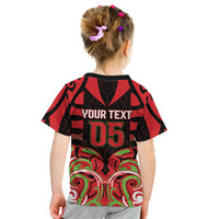 Custom Aotearoa Ngati Maru Kid T Shirt New Zealand Traditional Maori Pattern DT05 - Polynesian Pride