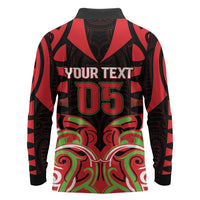 Custom Aotearoa Ngati Maru Long Sleeve Polo Shirt New Zealand Traditional Maori Pattern DT05 - Polynesian Pride