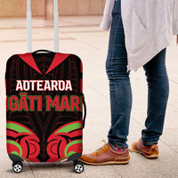 Aotearoa Ngati Maru Luggage Cover New Zealand Traditional Maori Pattern DT05 Red - Polynesian Pride