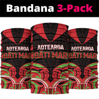 Aotearoa Ngati Maru Neck Gaiter New Zealand Traditional Maori Pattern DT05 package One Size: 25*50cm Red - Polynesian Pride