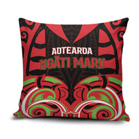 Aotearoa Ngati Maru Pillow Cover New Zealand Traditional Maori Pattern DT05 Red - Polynesian Pride