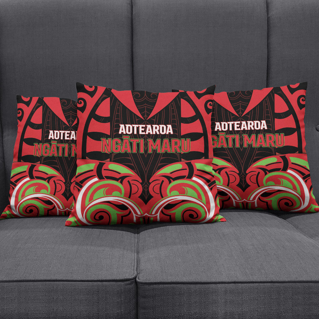 Aotearoa Ngati Maru Pillow Cover New Zealand Traditional Maori Pattern DT05 - Polynesian Pride