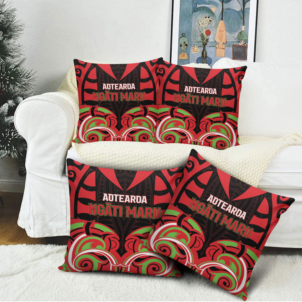 Aotearoa Ngati Maru Pillow Cover New Zealand Traditional Maori Pattern DT05 - Polynesian Pride