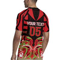 Custom Aotearoa Ngati Maru Rugby Jersey New Zealand Traditional Maori Pattern DT05 - Polynesian Pride