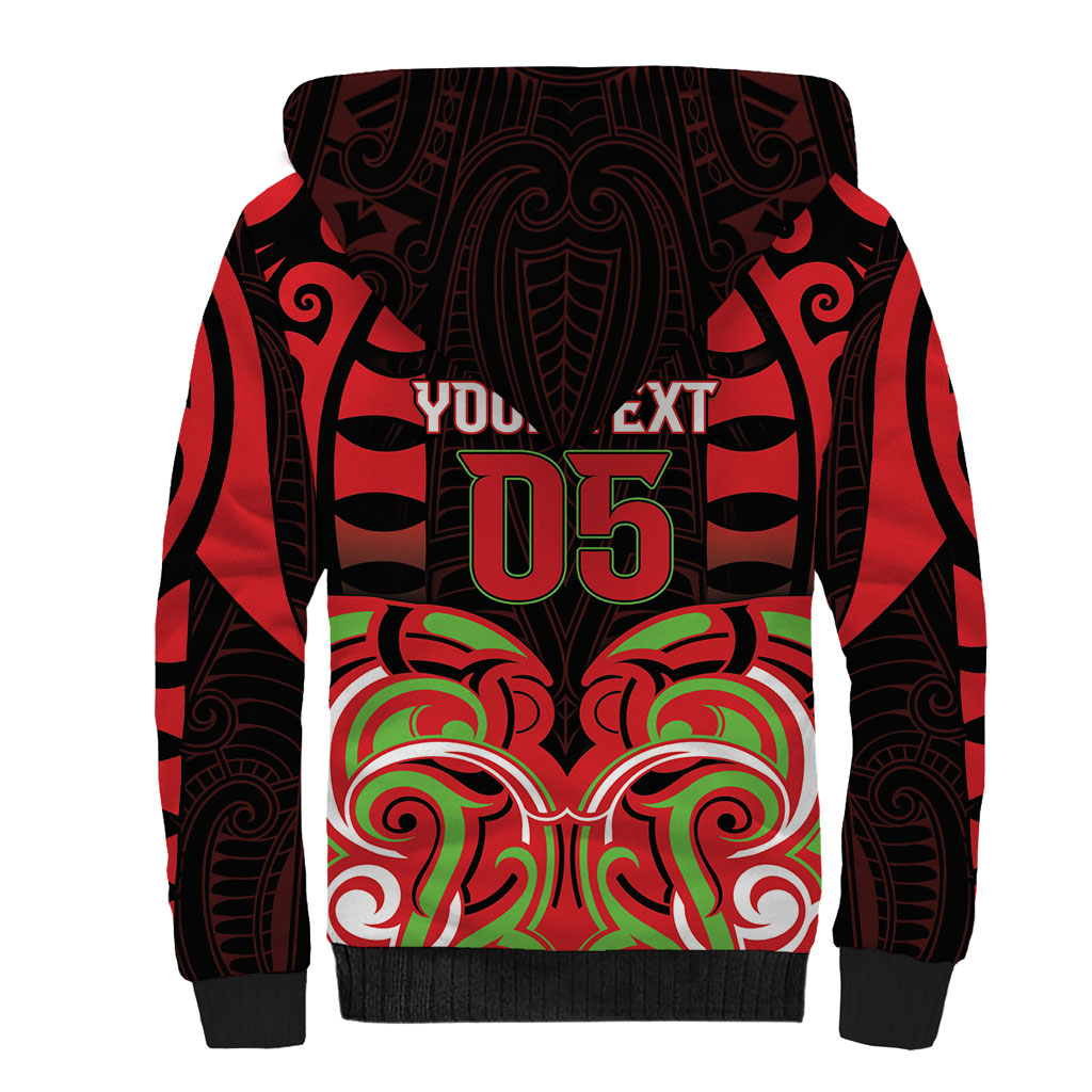 Custom Aotearoa Ngati Maru Sherpa Hoodie New Zealand Traditional Maori Pattern DT05 - Polynesian Pride