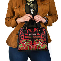 Aotearoa Ngati Maru Shoulder Handbag New Zealand Traditional Maori Pattern DT05 - Polynesian Pride