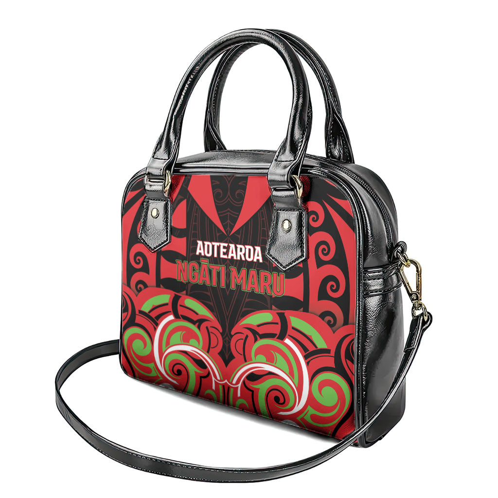 Aotearoa Ngati Maru Shoulder Handbag New Zealand Traditional Maori Pattern DT05 - Polynesian Pride