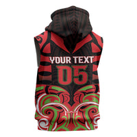 Custom Aotearoa Ngati Maru Sleeveless Hoodie New Zealand Traditional Maori Pattern DT05 - Polynesian Pride