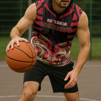 Custom Aotearoa Ngati Maru Sleeveless Hoodie New Zealand Traditional Maori Pattern DT05 - Polynesian Pride