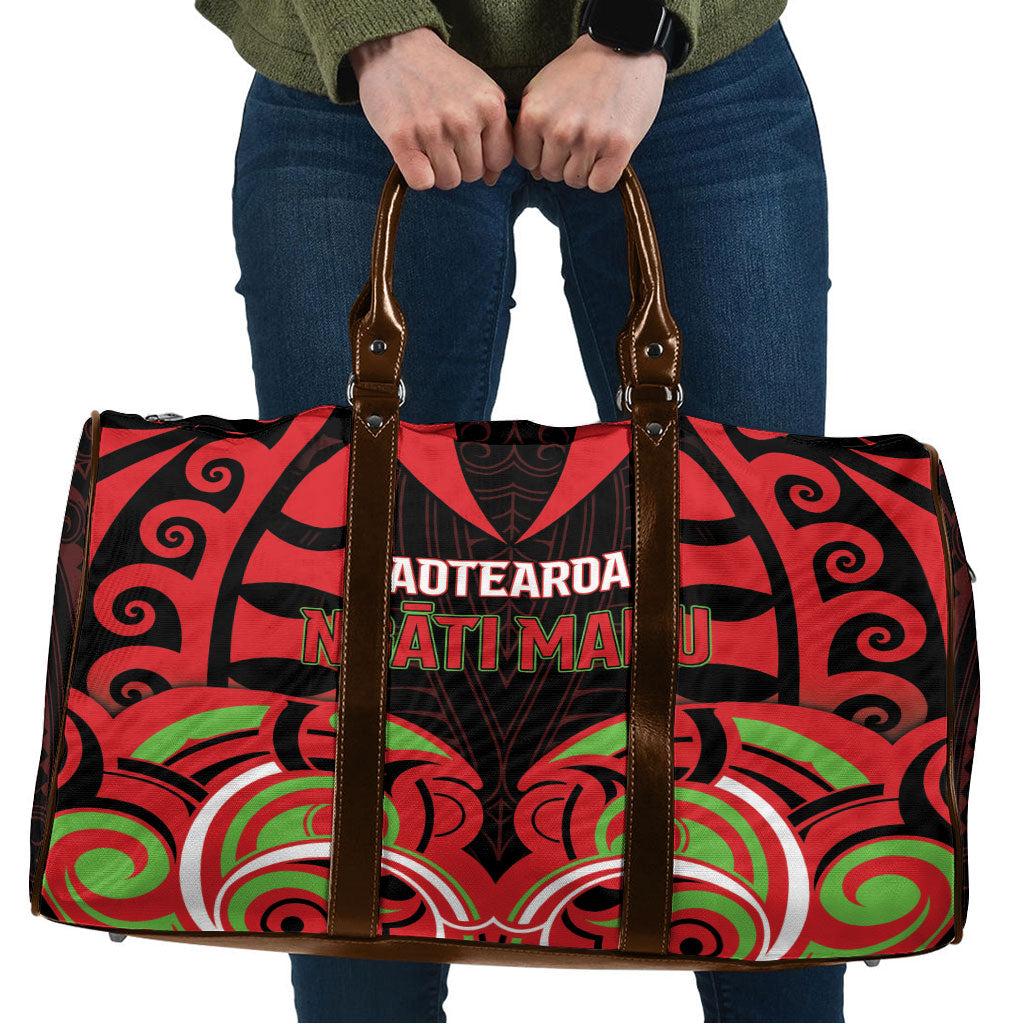 Aotearoa Ngati Maru Travel Bag New Zealand Traditional Maori Pattern DT05 Red - Polynesian Pride