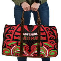 Aotearoa Ngati Maru Travel Bag New Zealand Traditional Maori Pattern DT05 Red - Polynesian Pride