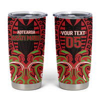 Custom Aotearoa Ngati Maru Tumbler Cup New Zealand Traditional Maori Pattern DT05 Red - Polynesian Pride
