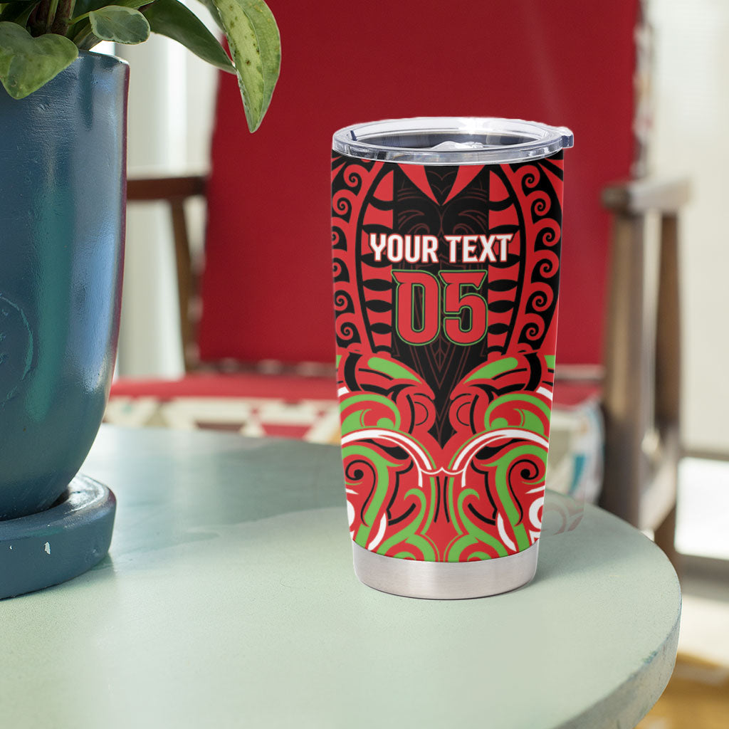 Custom Aotearoa Ngati Maru Tumbler Cup New Zealand Traditional Maori Pattern DT05 - Polynesian Pride