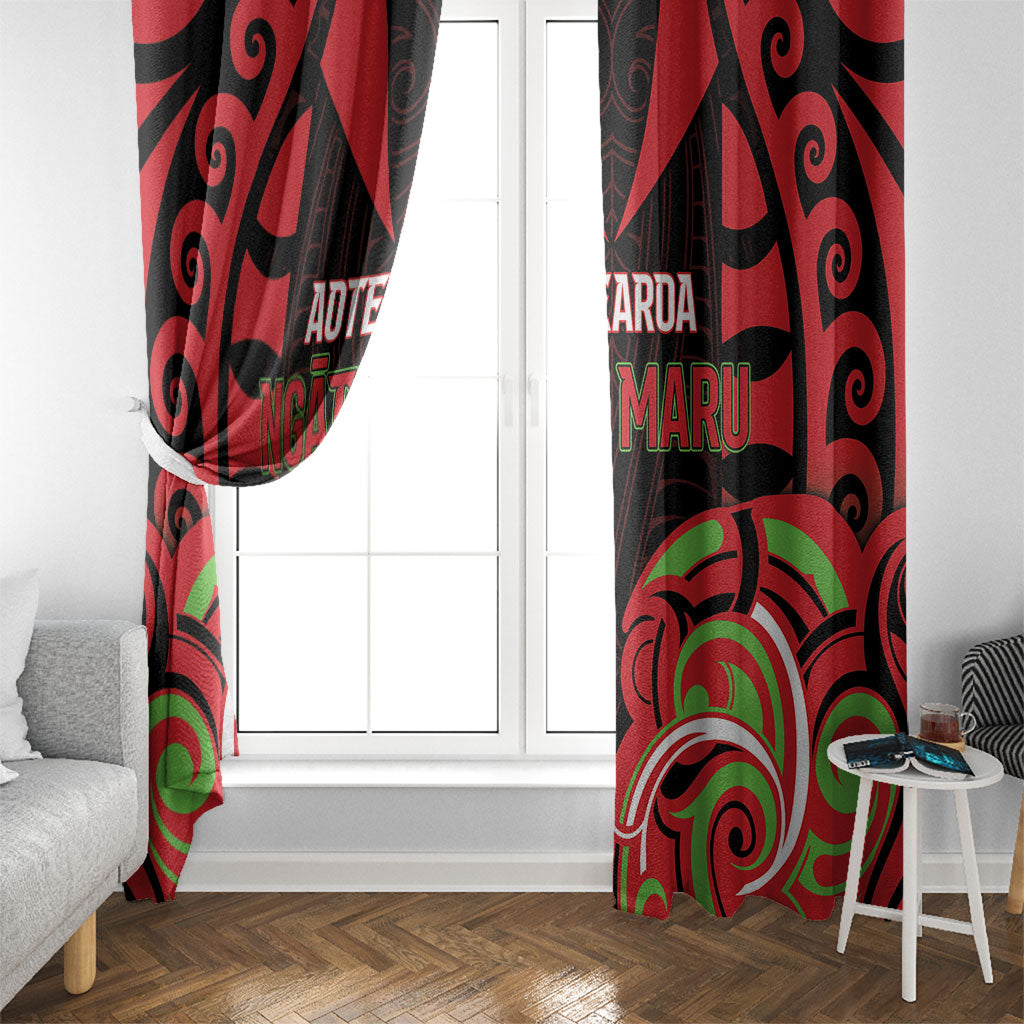 Aotearoa Ngati Maru Window Curtain New Zealand Traditional Maori Pattern DT05 - Polynesian Pride