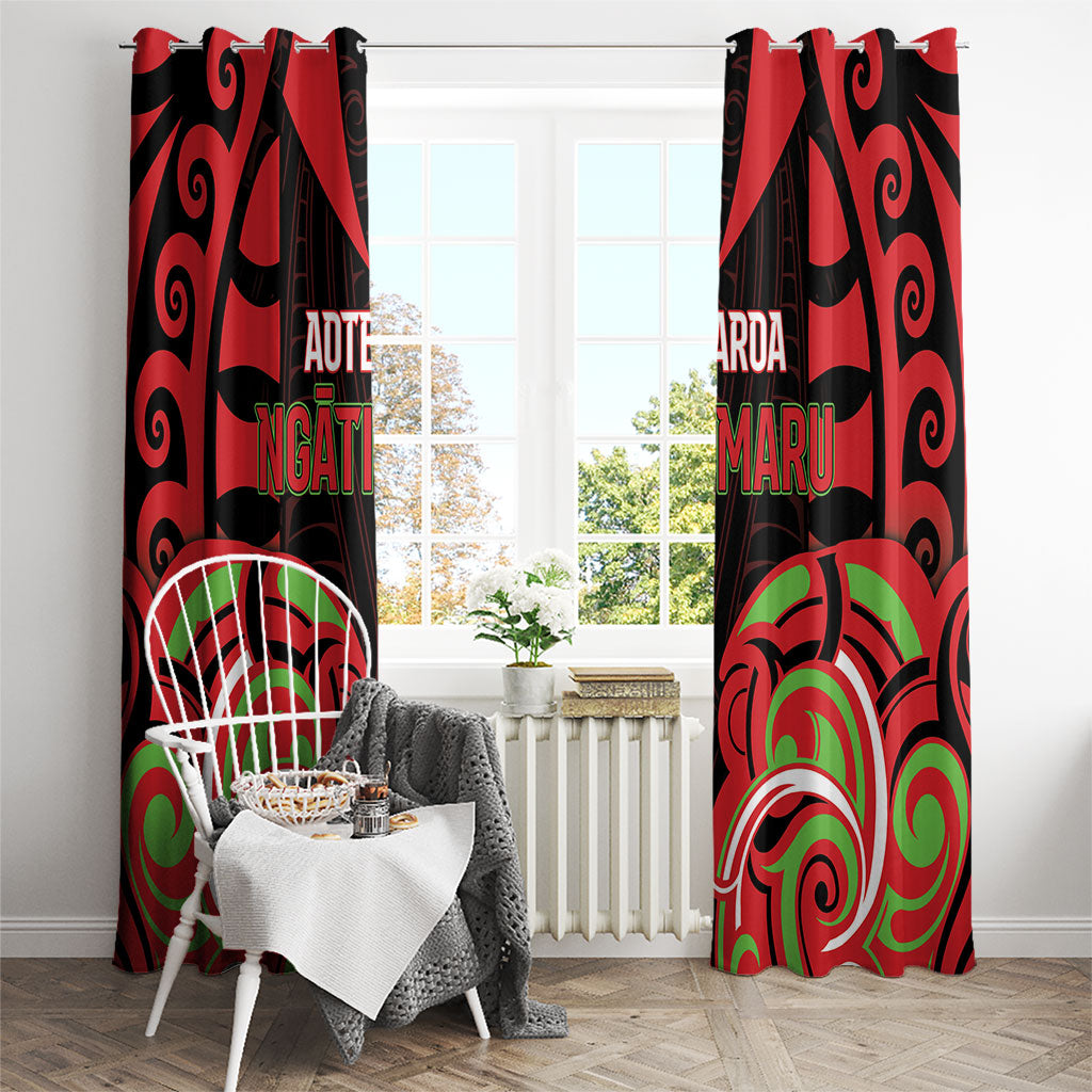 Aotearoa Ngati Maru Window Curtain New Zealand Traditional Maori Pattern DT05 - Polynesian Pride