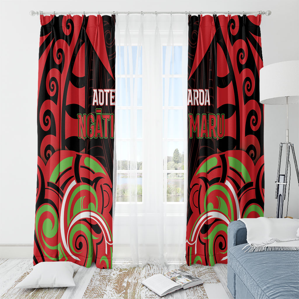 Aotearoa Ngati Maru Window Curtain New Zealand Traditional Maori Pattern DT05 - Polynesian Pride